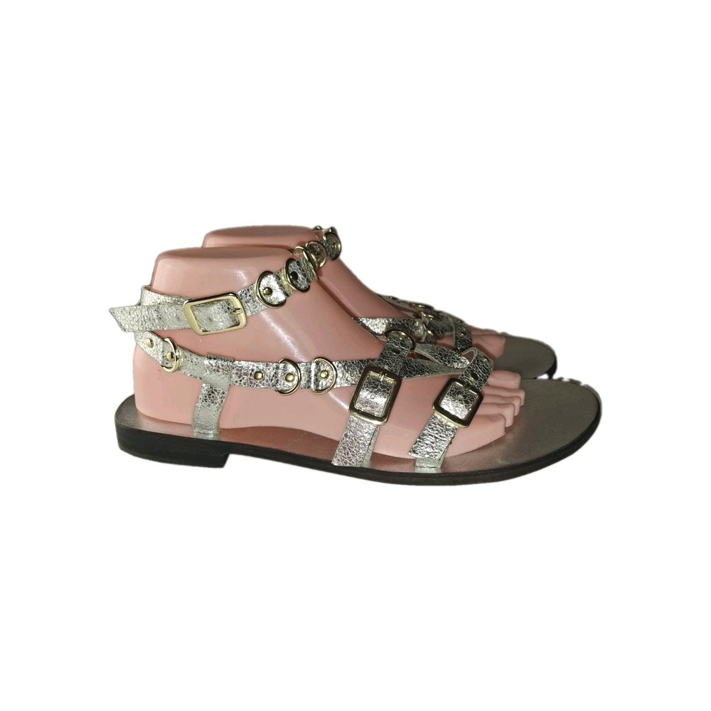 Free People Midas Touch Sandal Women's Metallic Silver Sandal Size 8.5
